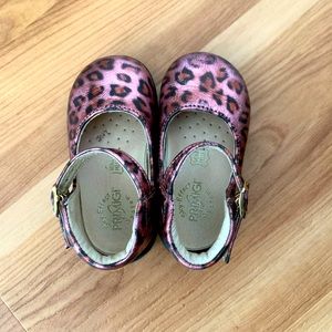 Pink Animal Print Primigi Mary Janes Size 4C
